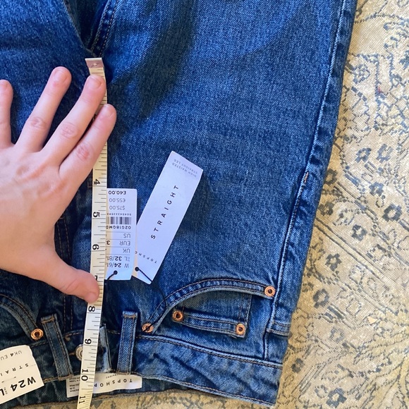 NWT Topshop Straight Jeans Size Size 0 - Picture 7 of 10